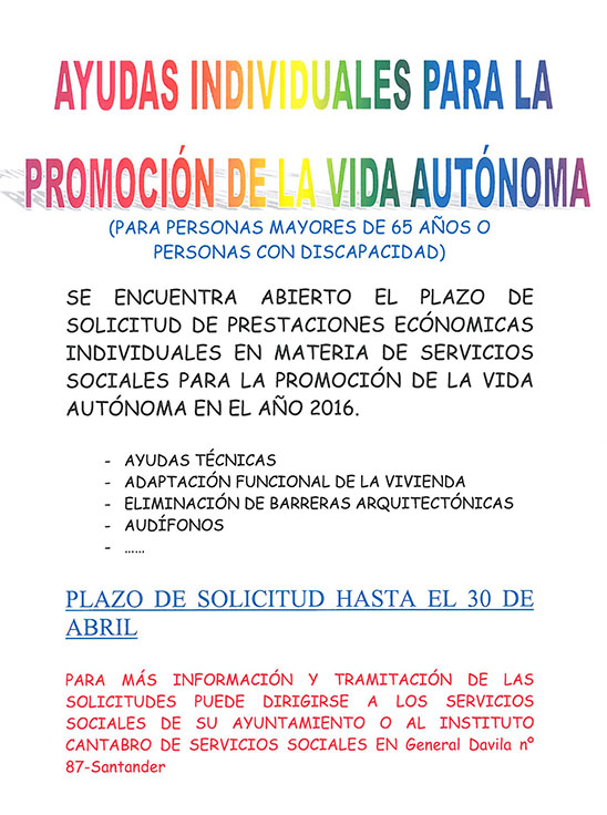 Ayudas para la promoción de la vida autónoma